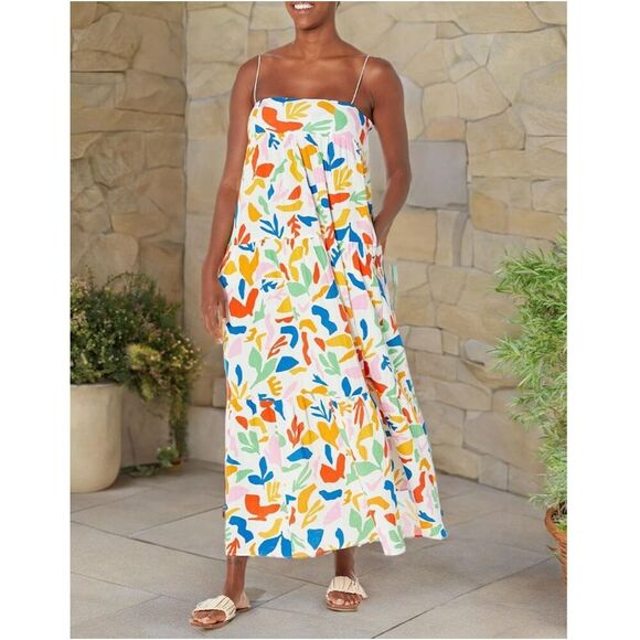 Show Me Your Mumu Long Weekend Maxi Dress Gauze Small Pattern Floral Tiered SMYM - Picture 2 of 16
